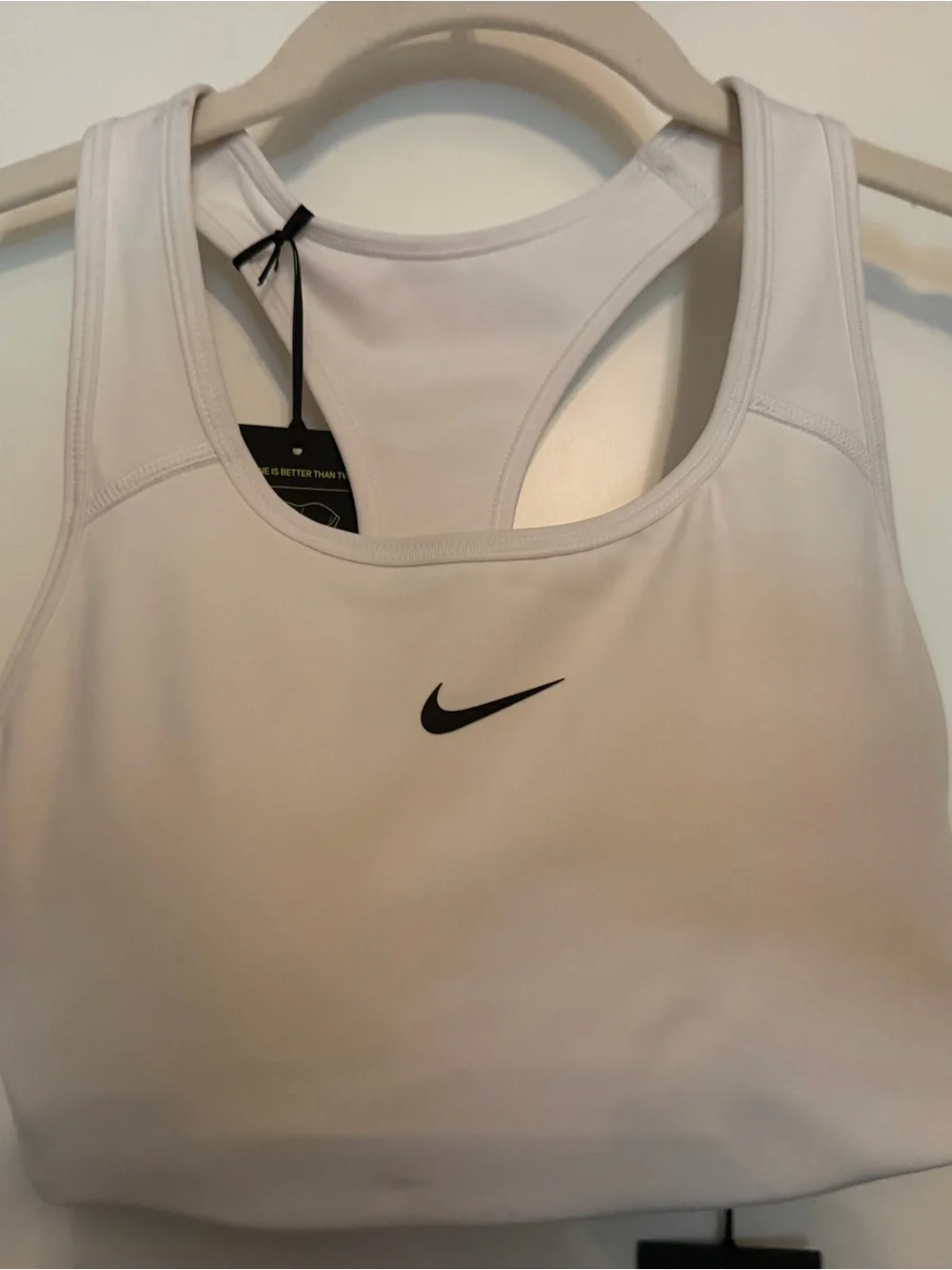 Nike White Racerback Sports Bra